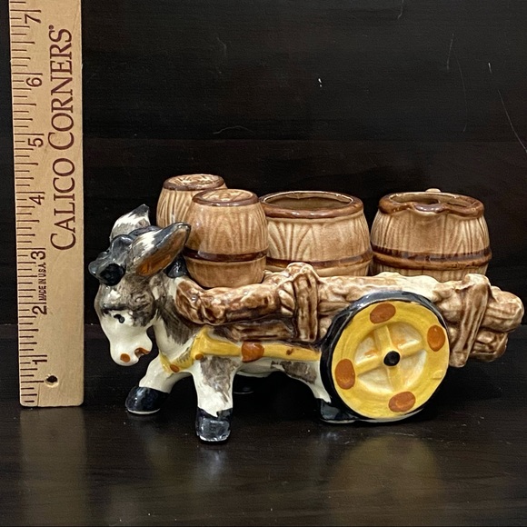 Vintage Porcelain Donkey S+P Condiment Set - Picture 10 of 16